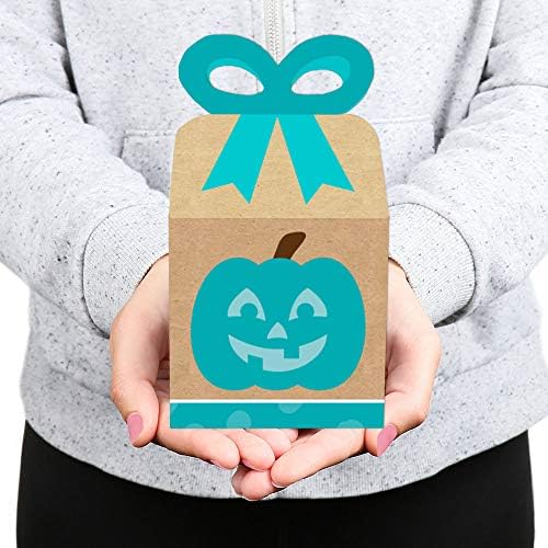 Голема точка на среќа тиква од тиква - кутии за подароци на квадратни фаворити - Трик за алергија на Ноќта на вештерките или кутии за лак за
