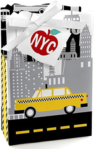 Голема точка на среќа Cityујорк Градски пејзаж - кутии за забави во Newујорк - сет од 12