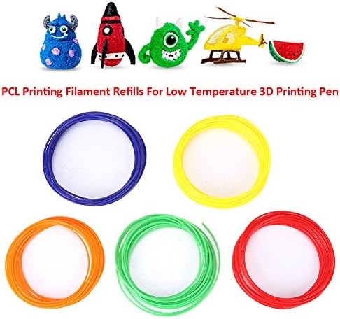 Филаменти на 3Д печатачи, 10 бои 1,75мм ПЦЛ Пенкалови за филаменти за печатење на пенкало за печатење ниска температура