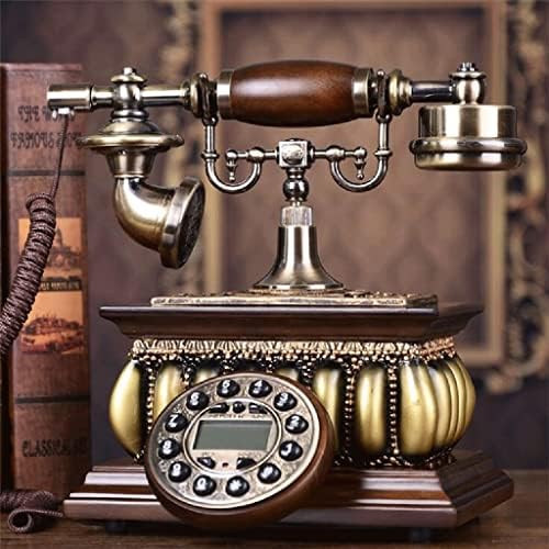 Quul ретро телефон стар гроздобер телефонски десктоп жичен фиксен телефон со дисплеј за лична карта за хотелска употреба во хотелот за домашни