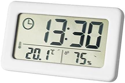 Дигитален часовник LED Electoor Electoor Electoor Electoor Влажност LCD Мерач на температура Мерач на часовникот Хигрометар Дигитален