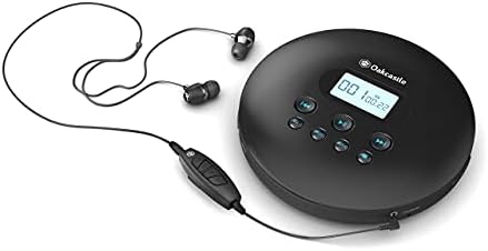 ЦД плеер преносен, преносен преносен ЦД плеер со Bluetooth, 12hr Playtime, мали ЦД плеери за автомобил | Oakcastle CD100 преносен ЦД плеер со слушалки, ЦД Вокман, Дисман