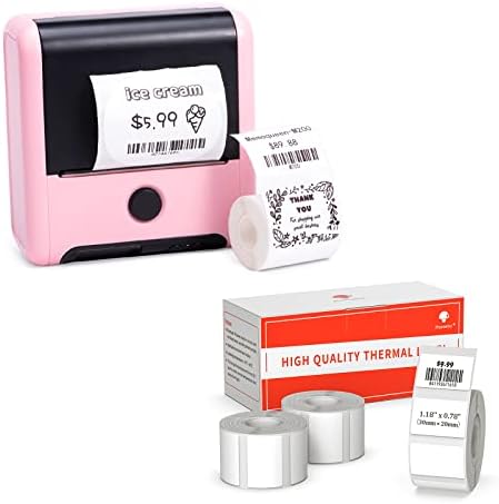 М200 Баркод Етикета Печатач со 3 Ролна 1.18 х 0.79 Етикети , 3 Инчен Bluetooth Етикета Создателот За Баркод, Име, Адреса,Етикетирање, Мејлинг,