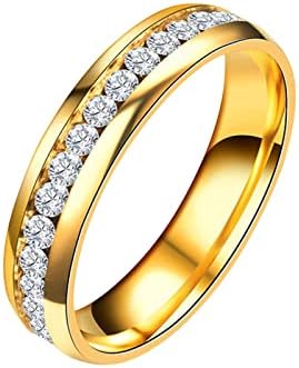 6мм титаниум челик дијамантски песочни прстени свадбени бендови прстени за жени прстени за девојчиња замрзнати прстени геометрија