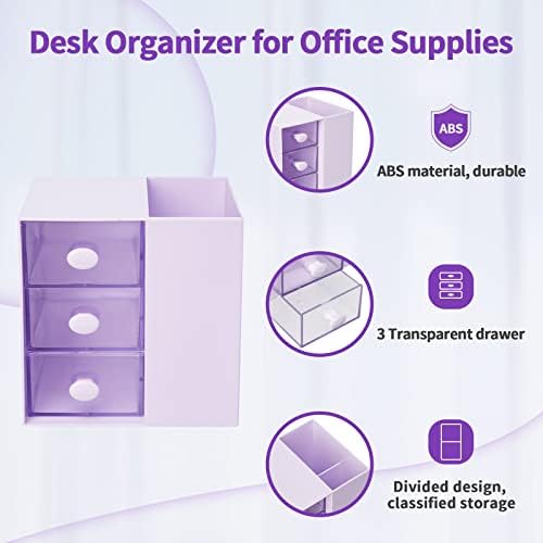 Организатор на мали биро со фиоки, кутија за складирање на деловни активности во канцелариски училишта за картичка/пенкало/молив/маркер/канцелариски