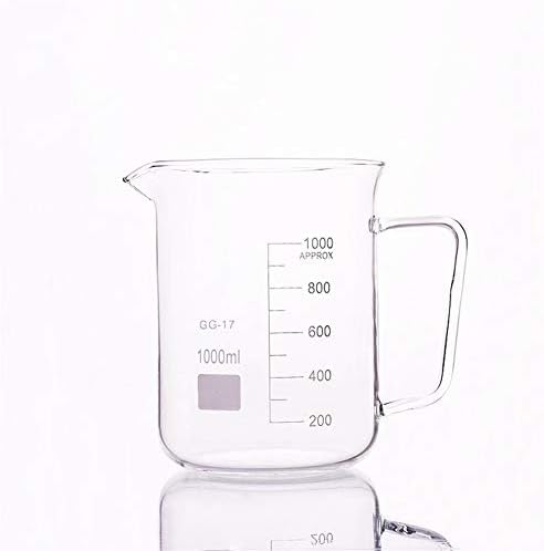 Лабораториска чаша од планински мажи во ниска форма, капацитет 1000ml, надворешен дијаметар = 114мм, висина = 155мм, лабораториска