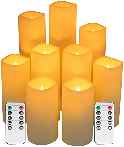 Свеќи без пламен Со Далечински Управувач, Предводени Свеќи Со Далечински Управувачи Со 10 Клучеви Управувани Со Батерии Исклучителни