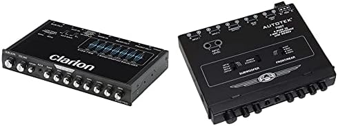 Clarion EQS755 7-Бенд Автомобил Аудио Графички Еквилајзер, Заден RCA Помошни Влез и Високо Ниво На Звучници Влезови, Црна &засилувач;