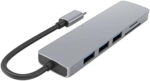 WPYYI Тип-C Центар НА HDMI-Компатибилен Адаптер 4K 3 USB C Центар СО Tf Безбедност Дигитален Читач Слот За Macbook Про