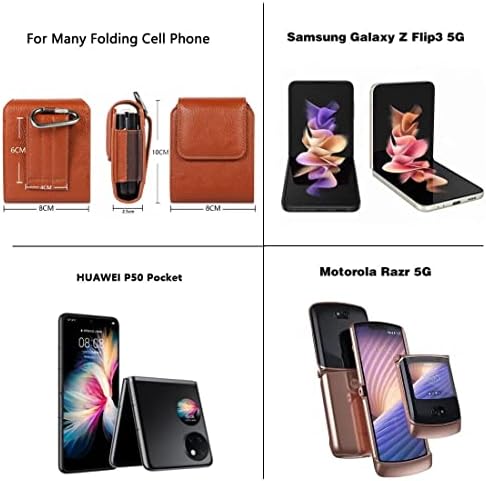 Мобилен Телефон Торбичка Компатибилен Со Samsung Galaxy Z Flip 3, Z Flip3 5G, Z Flip 2 Кожа Мобилен Телефон Појас Футрола, Компатибилен