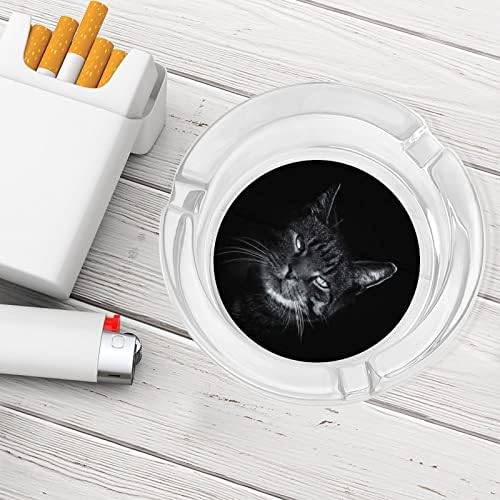 Темна мачка цигара стакло од пепелници околу држачот за пушење на пепел за дома хотелска маса врвна декорација