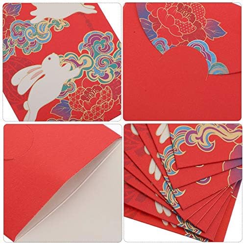 Нуобести 8 парчиња црвен среќен хонг бао пролетен фестивал 2021 нова година црвен џебен плик кинеска нова Година Кинески Пликови
