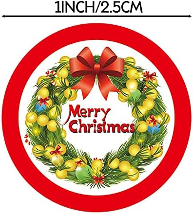 Пакет Божиќни Налепници Етикета Украси Подарок 1 Ролна 500 Налепници САМОСТОЈНА Личност Практични Украси Налепници Цитати