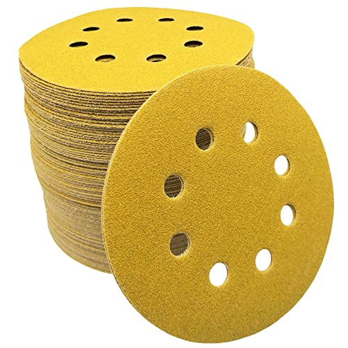 5-инчни дискови за пескарење со кука и јамка од 8 дупки 180-решетки за завршна обработка на случајни орбити за обработка на дрво или автомобилска