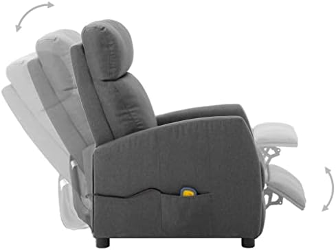 Масажа за лепење на масажа со вибрации од 6 точки, мрзливи лежишта на седиштето на седиштето на грбот на фотелјата за дневна соба, 5 различни