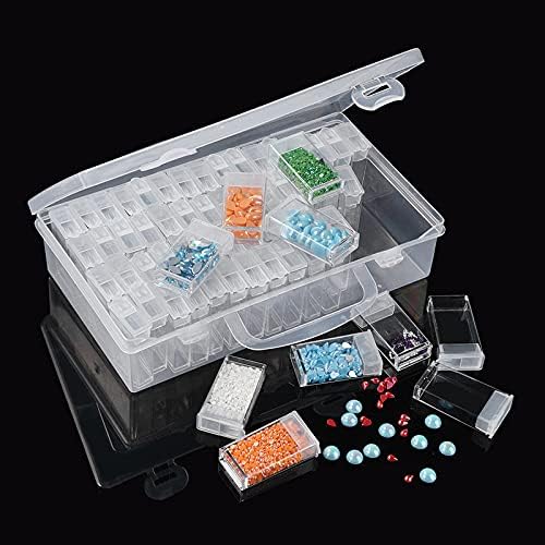 3PCS28 решетка 5D дијамантска кутија за складирање на кутија за складирање, кутија за складирање за обетки, ѓердани, мониста, прстени или