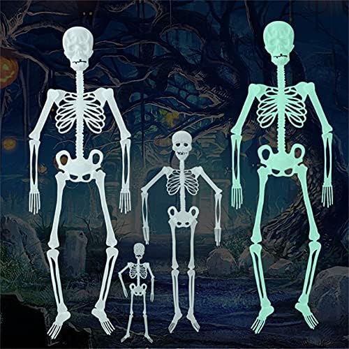 Yiisu #qsuuj5 Ноќта на вештерките на черепот Декор виси декорација светлечки човечки скелет на отворено