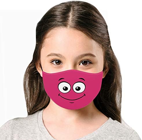 Насмевка - розова крпа * Големина на децата * Детска маска за лице