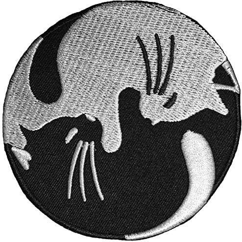 Papapatch Cat yin Yang Kung fu кинески тао биланс на знак симбол лого маица костум DIY апликација извезена шива железо на лепенка