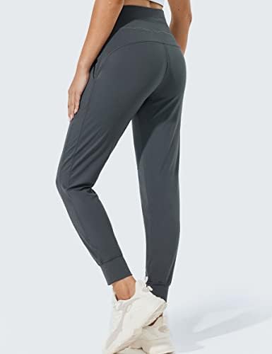 Зити џогери за жени со високи половини, џемпери со џебови за атлетско трчање затегнати панталони за тренингот
