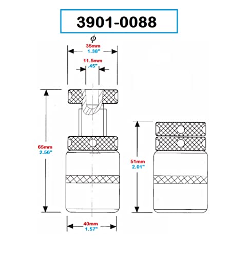 Pro-Series Vertex 3901-0088 51-65 mm Прилагодлив приклучок за завртки со магнет