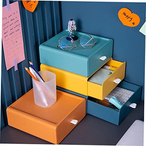 ФАВОМОТО 4 парчиња Кутии Кутија За Складирање Шминка Шминка Организатор Фиоки Суета Маса Постави Мали 4 Фиоки Пластични Складирање