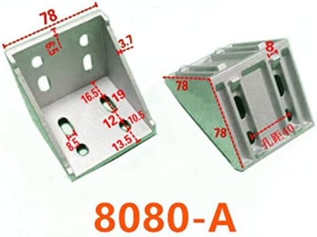 ДЕПИЛА 8080 Европски Стандарден Алуминиумски Профил 90 Степен Заграда Агол Код 8080 Тип Агол Парче Прав Агол Поврзување Парче Хардвер