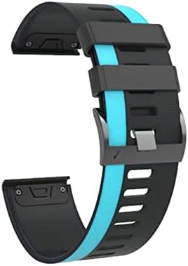 Buday 22 26mm шарени ленти за часовници за Quickfit за Garmin Fenix ​​7 7x Silicone EasyFit Watch Watch Band