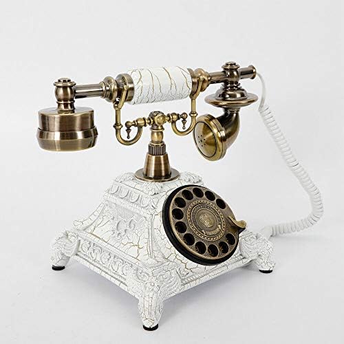 Телефонски ретро старомодни фиксни телефони со класично метално bellвонче, кабел телефон со звучник и функција за редакција за дома и