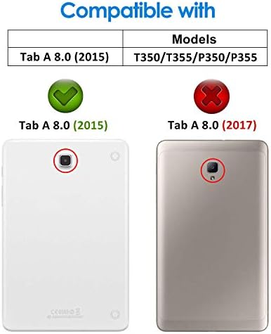 Џетех Случај За Samsung Galaxy Таб а 8.0 инчен 2015 Модел Таблет, Паметен Капак Со Автоматско Спиење/Будење Функција