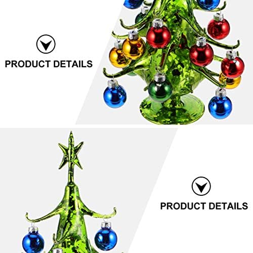 Декорација на новогодишни елки за новогодишна елка Мала минијатурни фигурини стакло елка