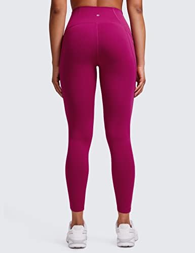 CRZ јога женски батерлукс тренингот хеланки 25 / 28 '' - високи половини салата јога панталони со џебови мека мека