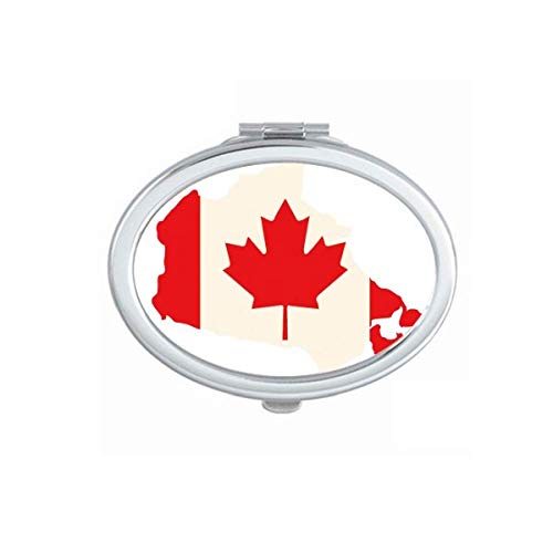 Црвен јаворов симбол Канада Канада Огледало на знамето Преносно преклопно шминка со двојни странични очила