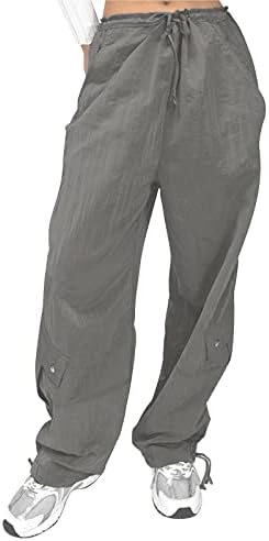 Keusn со низок пораст карго панталони за жени со големина лето лето -обични баги y2k падобрани панталони обични џемпери хипи улична