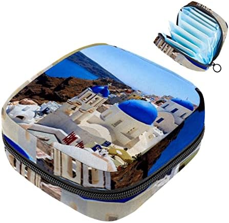 Санитарна торба за складирање на салфетка, торбичка за подлога, торбичка за подлога, мала торба за шминка, шема на замокот Сино море
