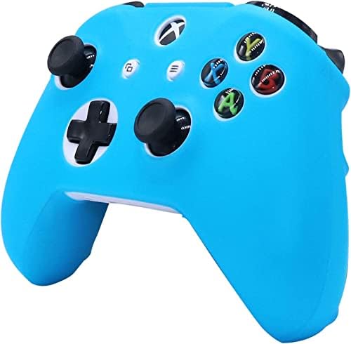 Hlrao сина силиконска покривка кожа за Xbox One S/X контролер Сјај во темната анти-лизгање мека гума за гасови, поставени со 8