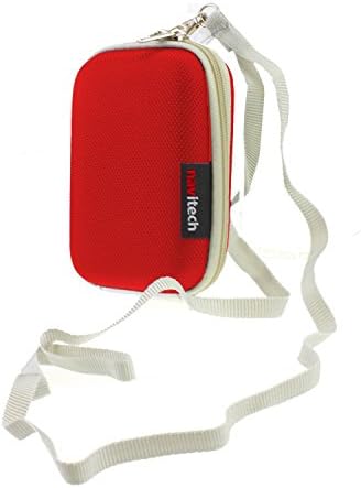 Црвен заштитен случај на слушалки на Navitech, компатибилен со слушалките Hank Sport Redtooth HKBT202B