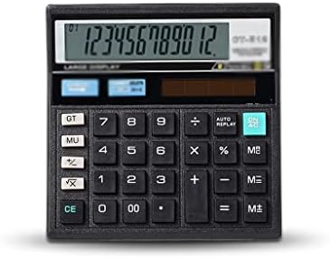 Quul 12 -цифра калкулатор за биро големи копчиња Алатка за сметководство за финансии за финансиска деловна активност црна боја голема големина