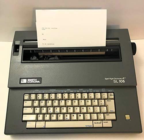 Смит Корона сива електронска машина за пишување SL 105 со сива тастатура на тастатура
