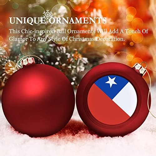 Орнаменти од топката во Чиле, Нации на знамето на народите Божиќно украс, пластични украси за знаме на Чиле за новогодишно декор за одмор