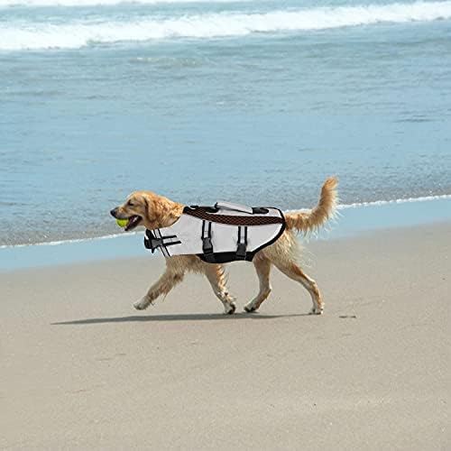 Домашна јакна за кучиња миленичиња лебдечки елек, прилагодлив елек за безбедност на кучиња со закопа за појас за спасување
