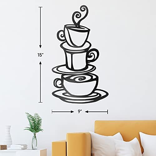 Декорации за кафе Vivegate за кујна, 15 x9 декор за кафе за кафе бар метален уметнички украс за кафе, знаци за кафе, кујна декор