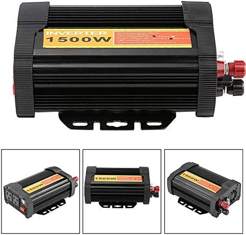 Инвертер за напојување на автомобили 1500W инвертер за напојување 12V DC до 110V AC 1500W Автоматски напон Транскомпатибилен со преносот