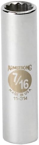 Армстронг 11-332 1-инчен, 12 точки, 3/8-инчен диск SAE Deep Socket