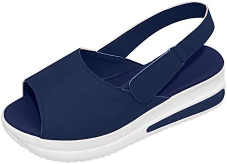 Платформа за жени UQGHQO Sandals For Women, 2021 Peep Toe Petter Sandal Shoes Летни клинови за калиња на глуждот, Сандал дами