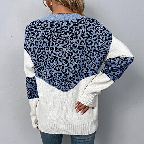 Nokmopo женски преголеми џемпери есенски копче цврста боја со долг ракав кардиган плетен џемпер графички џемпер