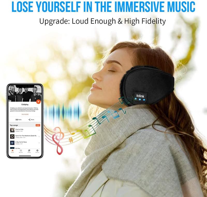 Безжични уши на Bluetooth ke1clo, преклопни зимски затоплувачи на ушите, топли слушалки за ушите за велосипедизам кои трчаат подароци
