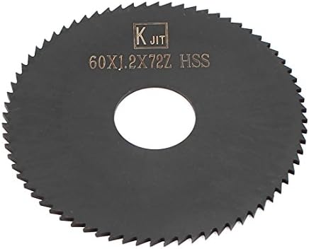 Aexit 60мм x алатки за сечење 1,2 mm x 16mm црн HSS 72T се исекува склопување пила за сечење метални метали за сечење кружни пила