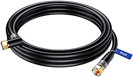 Коаксијален кабел RG6 десен агол 90 °, 8 ft, Coax Cable F-Type Triple Coax Cable,