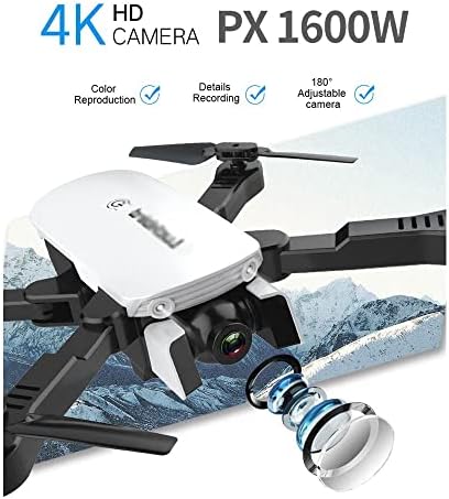 Prendre Drone со камера 4K HD FPV во живо видео, RC Quadcopter хеликоптер за деца и возрасни, еден клуч почеток, одржување на надморска височина,